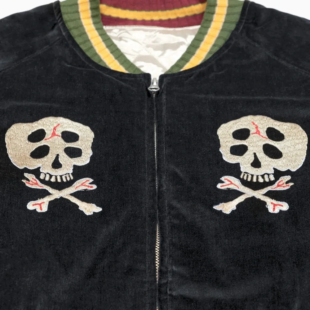 KAPITAL VELVETEEN SULFIDE SOUVENIR JACKET (RAIN SKULL) - Picture 4 of 11